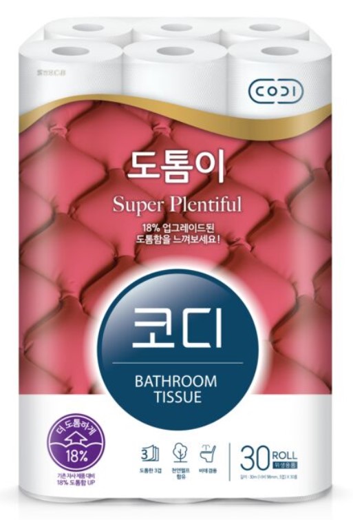 Особомягкая туалетная бумага Ssangyoung (трёхслойная с тиснёным рисунком) 30 м х 30 рул