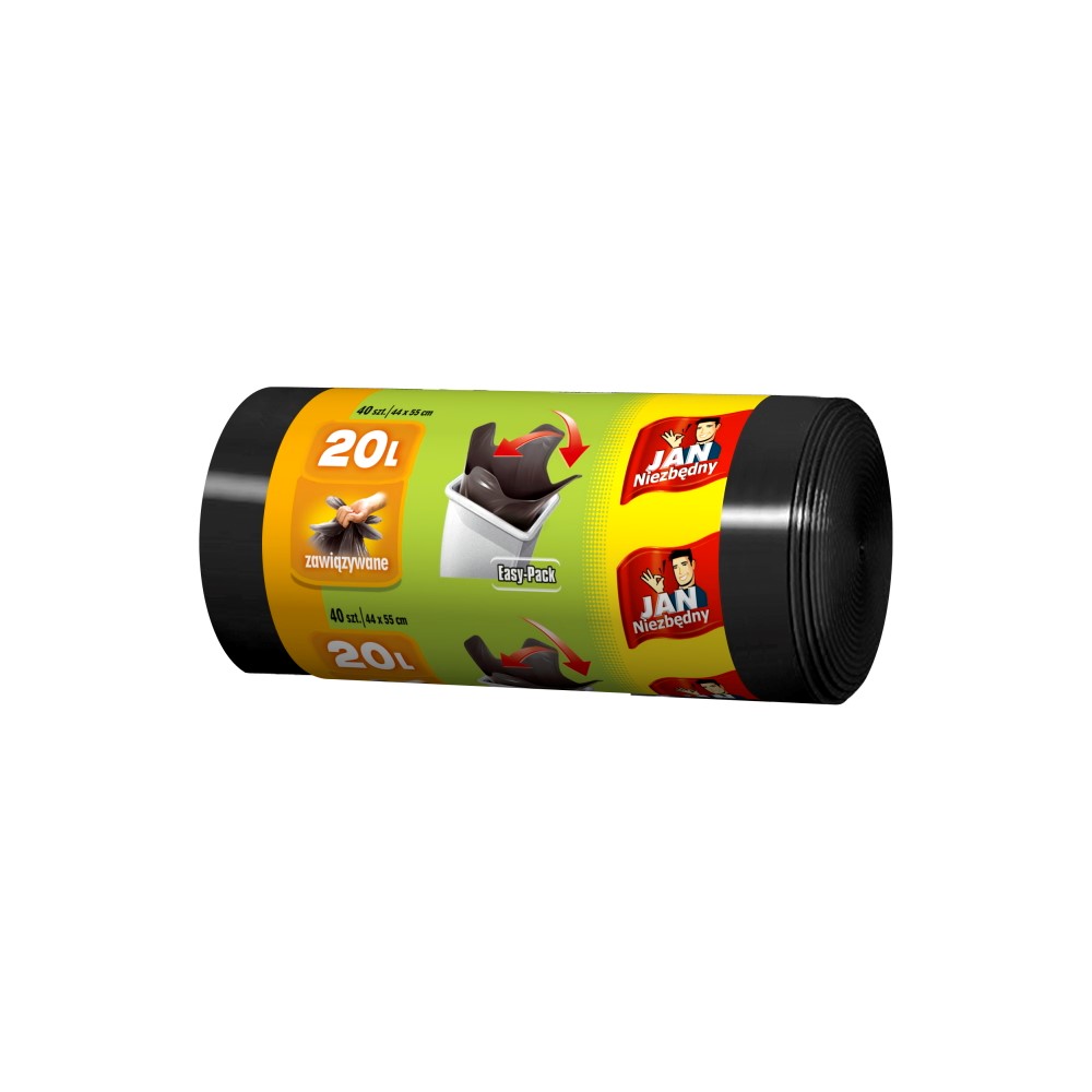 Мешки для мусора JAN черные 20 л 40 шт