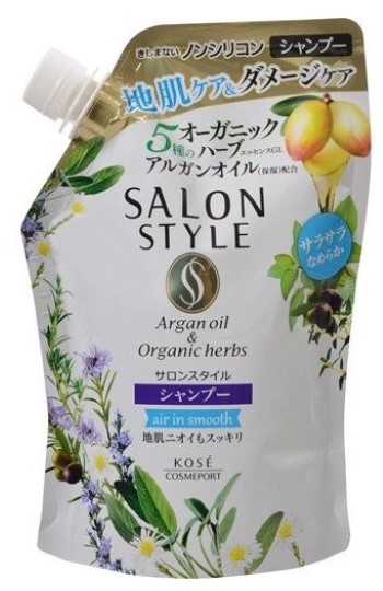 Шампунь для волос Объём и Гладкость KOSE Salon Style 360 мл запасной блок