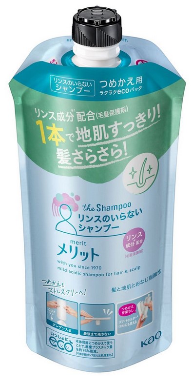 Шампунь-кондиционер KAO для кожи головы, Увлажняющий 2 в 1, склонной к перхоти и зуду, препятствующий оседанию пыли (сменная упаковка) 340 мл
