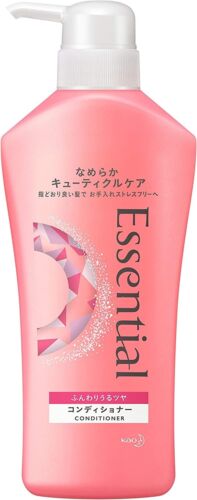 Кондиционер KAO Essential для сухих и повреждённых волос разглаживающий кутикулу Объём и блеск 480 мл
