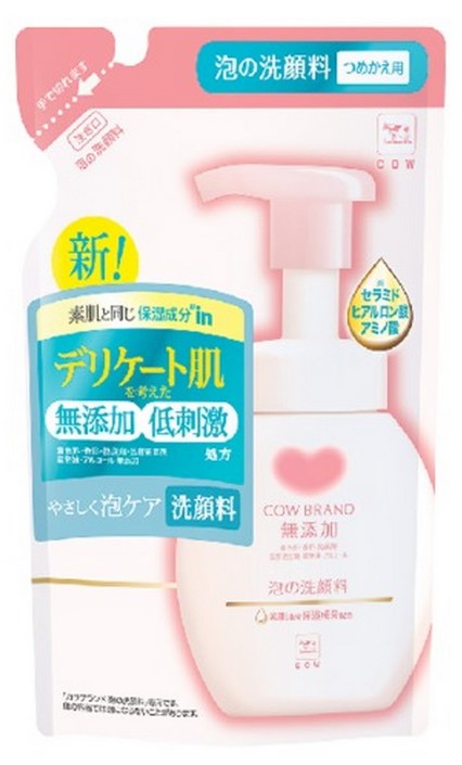 Нежная пенка для умывания COW с натуральными ингредиентами без добавок Mutenka (мягкая упаковка) 140 мл