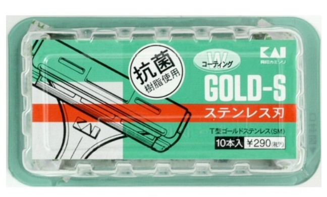 Классический одноразовый Т-образный станок KAI с односторонним лезвием и укороченной ручкой 10 шт