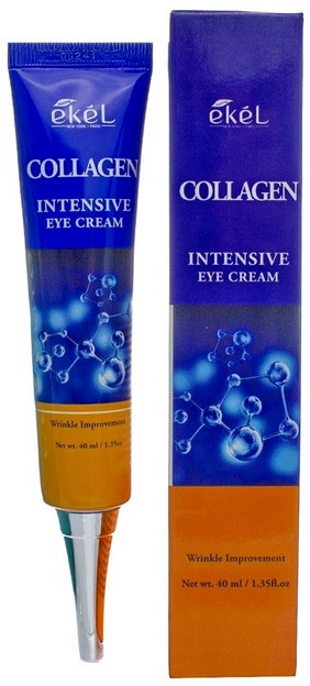 Увлажняющий и омолаживающий крем EKEL для кожи вокруг глаз с экстрактом Коллагена, для всех типов кожи 40 мл