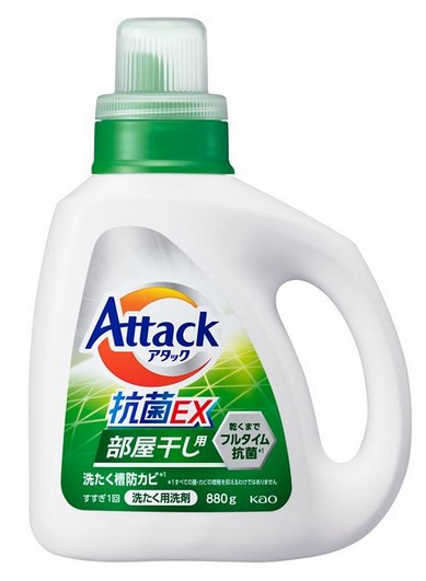 Жидкое средство для стирки KAO Attack EX (концентрат, для сушки белья в помещении) 880 гр