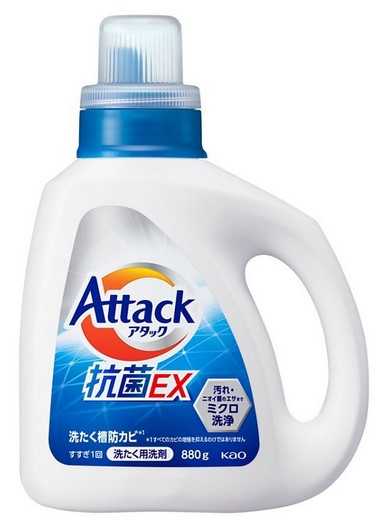 Жидкое средство для стирки KAO Attack EX (концентрат тройного действия) 880 гр