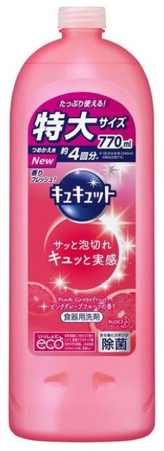 Средство для мытья посуды KAO CuCute (с ароматом грейпфрута / быстрое смывание) 770 мл