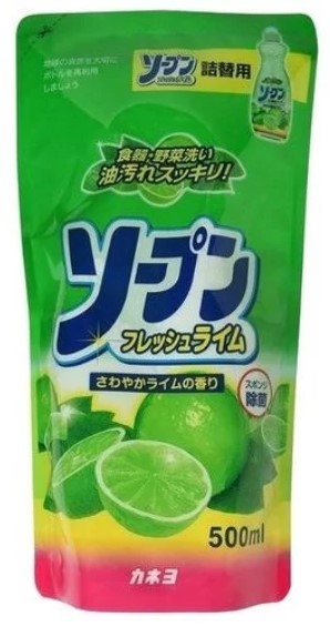 Жидкость для мытья посуды Kaneyo - Свежий лайм, запасной блок, 500 мл