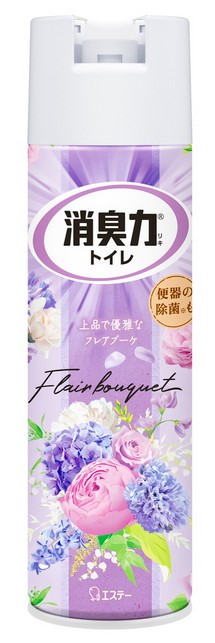 Освежитель воздуха для туалета ST SHOSHU RIKI (аэрозоль для туалета с антибактериальным эффектом Изящный букет) 365 мл