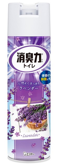 Освежитель воздуха для туалета ST SHOSHU RIKI (аэрозоль для туалета с антибактериальным эффектом Лаванда и травы) 365 мл