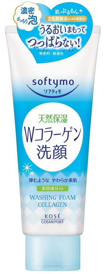 Крем-пенка KOSE Softymo для умывания и придающая упругость коже с W-коллагеном 150 гр