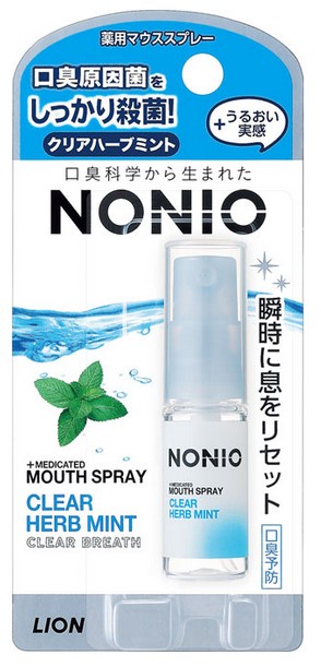 Спрей для свежего дыхания LION Nonio и предотвращения неприятного запаха изо рта (аромат трав и мяты) 5 мл
