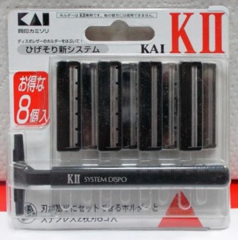Компактный бритвенный станок KAI с двойным лезвием со сменными головками KⅡ-8B (+8 кассет) 1 шт