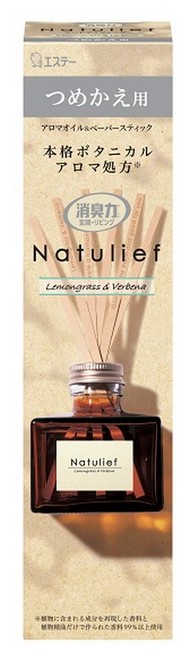 Освежитель воздуха для комнаты ST SHOSHU RIKI Лемонграсс и вербена (сменный флакон + картонные стики) 80 мл