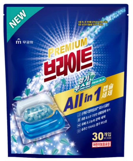 Капсулы для стирки белья Mukunghwa Premium Bright All in 1 Capsules 30 шт