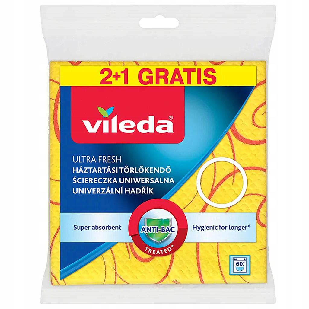 Салфетка из микрофибры Vileda (микрофибра) в упаковке 3 шт