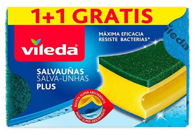 Губки для посуды Vileda большие 1+1 шт