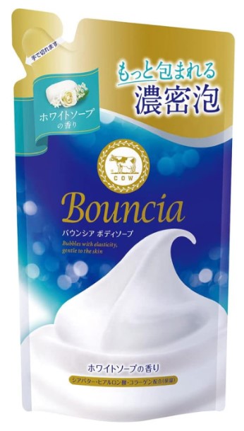 Сливочное жидкое мыло COW Bouncia для рук и тела с нежным свежим ароматом, запасной блок, 360 мл