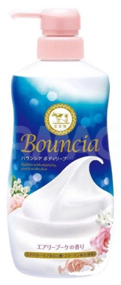 Сливочное жидкое мыло COW Bouncia для рук и тела с ароматом роскошного букета 480 мл