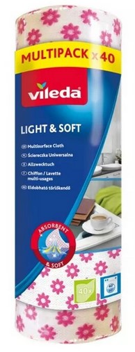 Тряпка универсальная Vileda Light &amp; Soft рулон 40 шт
