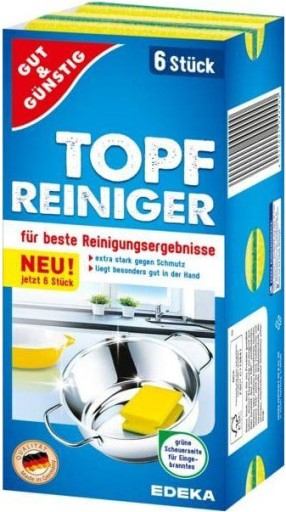 Губки для посуды Gut&amp;Gunstig большие, 6 шт