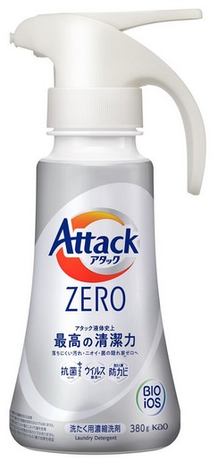 Жидкое средство для стирки KAO Attack ZERO (суперконцентрат, для любых типов стиральных машин) 380 гр