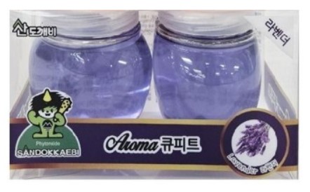 Освежитель воздуха гелевый Sandokkaebi для комнаты Aroma Cupid (лаванда) 120 гр х 2 шт