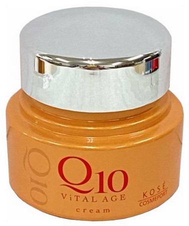 Увлажняющий крем для лица KOSE Vital Age Q10 Cream, с коэнзимом Q10 и морским коллагеном, 40 гр