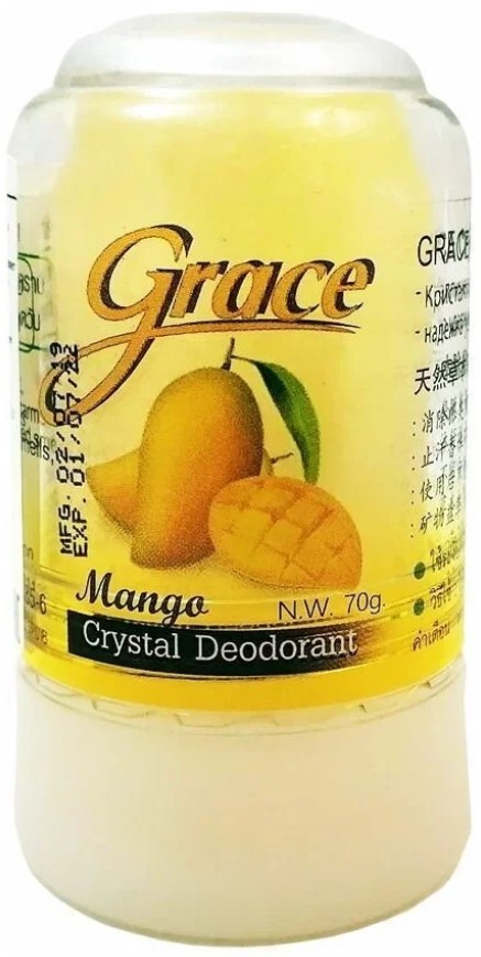 Дезодорант кристаллический Grace натуральный антибактериальный Манго 70 гр