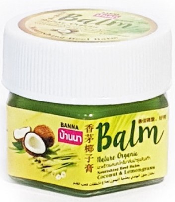 Питающий бальзам Banna для смягчения локтей и стоп Кокос и Лемонграсс, 25 гр