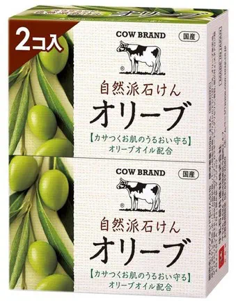 Натуральное увлажняющее мыло COW с оливковым маслом, кусок 100 гр х 2 шт
