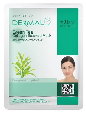 Косметическая маска с коллагеном и экстрактом зеленого чая, 010 DERMAL  23 гр