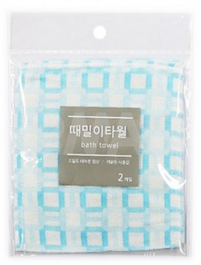 Мочалка-варежка для лица и тела Sungbo Cleamy из вискозы без подклада с рисунком (жёсткая, массажная) 14 х 16 см / 2 шт