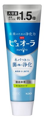 Зубная паста комплексного действия KAO PureOra (мята и травы) 170 гр