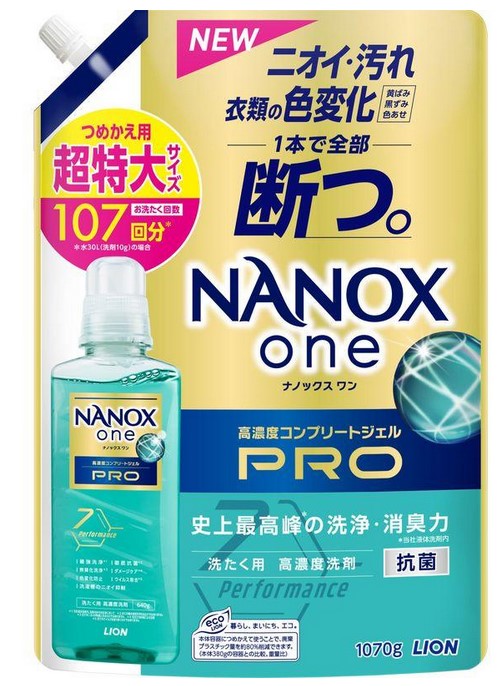 Жидкое средство для стирки LION Top Nanox One PRO (суперконцентрат), запасной блок 1070 гр