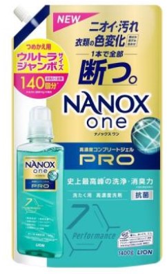 Жидкое средство для стирки LION Top Nanox One PRO (суперконцентрат), запасной блок 1400 гр