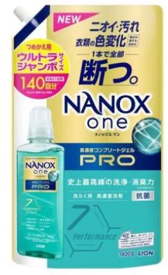 Жидкое средство для стирки LION Top Nanox One PRO (суперконцентрат), запасной блок 1400 гр