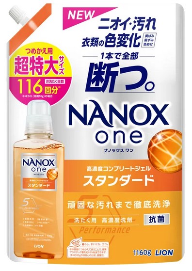 Гель для стирки LION Top Nanox One Standart (суперконцентрат), запасной блок 1160 гр