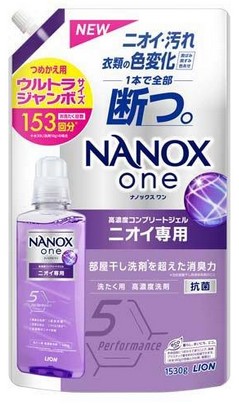 Гель для стирки LION Top Nanox One Odor (суперконцентрат), запасной блок 1530 гр