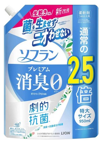 Кондиционер для белья LION SOFLAN Premium Deodorizer 107 (натуральный аромат луговых трав) 950 мл