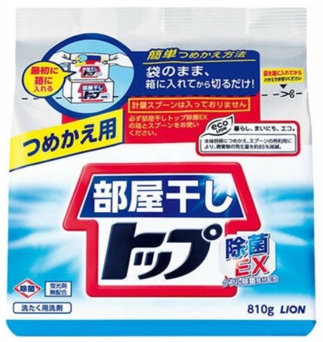 Стиральный порошок для сушки белья в помещениях LION Топ – сухое бельё, запасной блок 810 гр