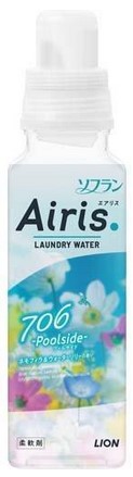 Прозрачный кондиционер для белья LION Soflan Airis с воздушным ароматом Poolside (мужской аромат) 480 мл