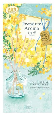 Освежитель воздуха для комнаты ST SHOSHU RIKI Весенняя мимоза (стеклянный флакон + наполнитель + палочки) 50 мл