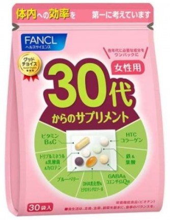 Пищевая добавка Комплекс для женщин 30 лет + / 30 пак./ FANCL