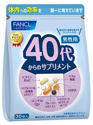 Пищевая добавка Комплекс для мужчин 40 лет + / 30 пак./ FANCL