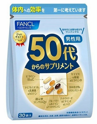 Пищевая добавка Комплекс для мужчин 50 лет + / 30 пак./ FANCL