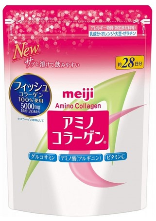 Пищевая добавка Коллаген Amino Collagen Meiji / 196 гр