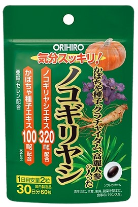 Пищевая добавка  Пальметто + Тыква + Имбирь + Женьшень / 60 капсул / Orihiro