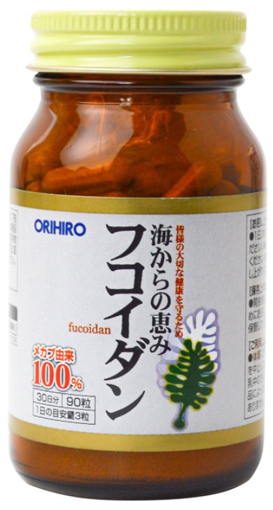 Пищевая добавка Фукоидан 100% / ORIHIRO / 90 капсул / 30 дней