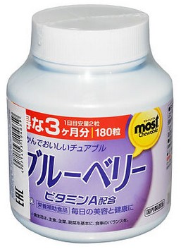 Пищевая добавка Черника Most  /  ORIHIRO / 180 таб. / 90 дней